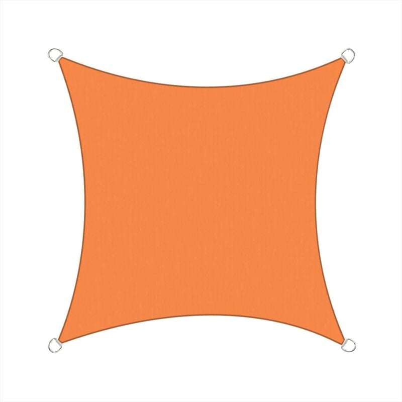 Aquariss - 2x2m Sun Sail Shade Square Awning Canopy Garden Sun Cover Patio Sunscreen - Orange