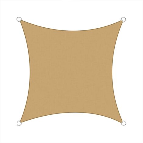 2x2m Sun Sail Shade Square Awning Canopy Garden Sun Cover Patio Sunscreen - Sand