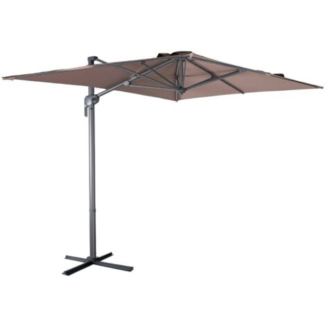 2x3m rectangular cantilever parasol, Antibes, Beige-brown
