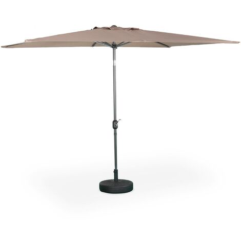 2x3m rectangular centre pole parasol, Touquet, Beige-brown