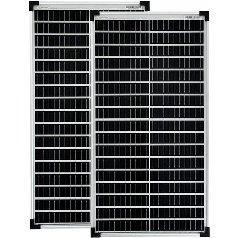 2x50 Watt Mono Solarmodule 10 Busbars 210mm Zellformat Solarpanele