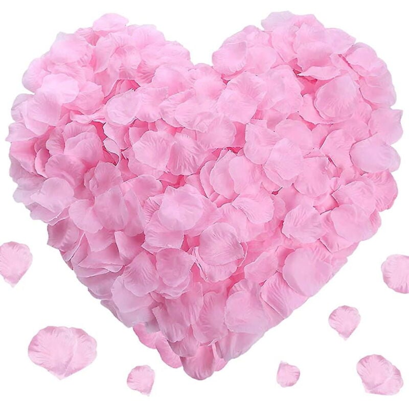 Feiyue - 3 000 pétales de rose en soie, pétales de fleurs artificielles pour allée de mariage, confettis