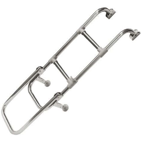 3 + 1 4 Step, Folding Boarding Ladder, Stainless Steel - Marine Boat Yacht
