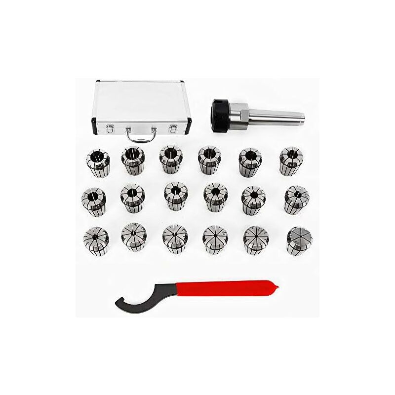 3-20 mm MT3 Tige ER32 Jeu de pinces de serrage avec mandrin de serrage et clé pour machine de fraisage