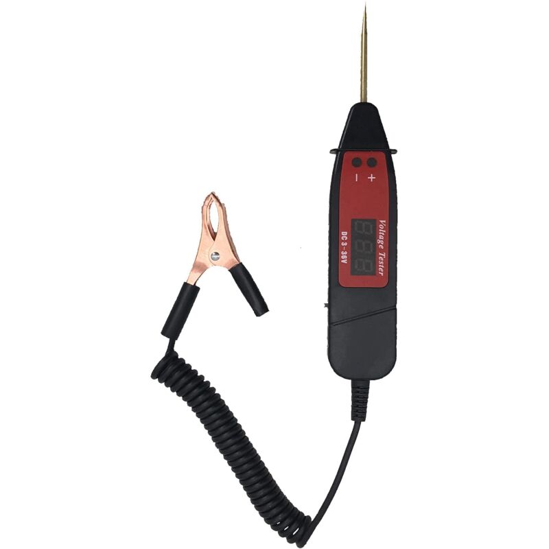 3-36V Stylo Testeur de Circuit de Automobile, Lampe Voiture de Test, Testeur de Tension Véhicule, Déterminer le Positif et le Négatif de la Batterie,