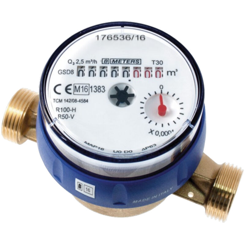 3/4" BSP DN20 Compteur D'eau Froide Haute Qualité Flux Unique Contre