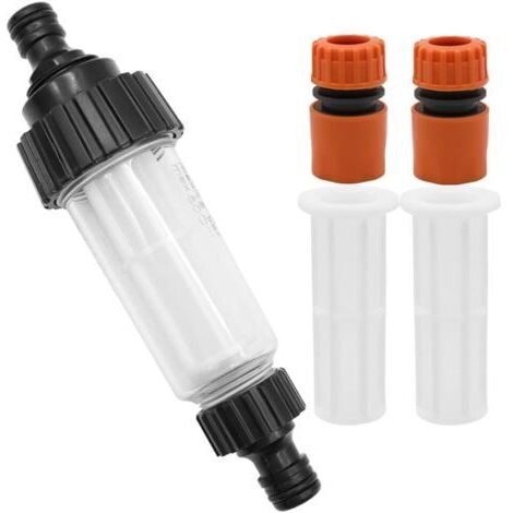 3/4" Filtre de Tuyau D'arrosage Filtre à eau avec Insert de Filtre avec 2×Raccord d'eau 3/4" Convient pour Tous Les Nettoyeurs Haute Pression,Pompe de Jardin
