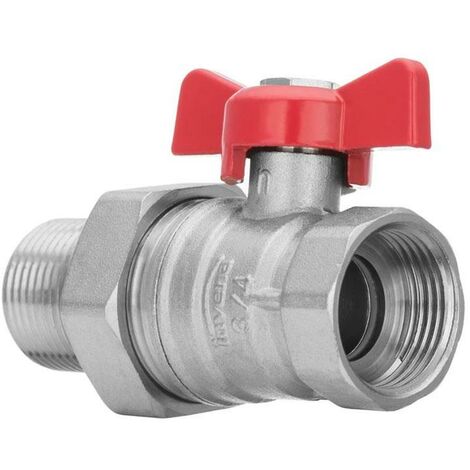 3/4 inch BSP Water Valve Female x Male with Flare Nut Butterfly Handle