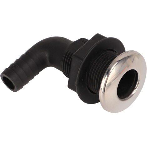 3/4" Nylon-Rumpfbogen, Marine-Schlauchanschluss, Bootszubehör, Schwarz