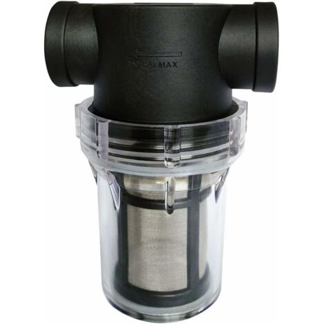 3/4" Wasserpumpenfilter mit 100 Mesh Edelstahlsieb, Inline-Filter, Gartenbewässerungsfilter..DEBUNS