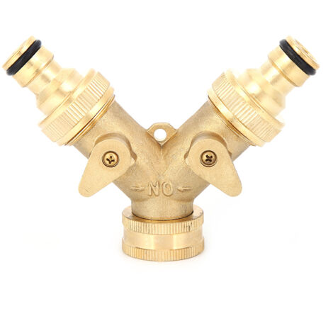 3/4"-Y-Stück aus Messing mit Kugelhahn – Hochleistungs-Industriehydraulikteile