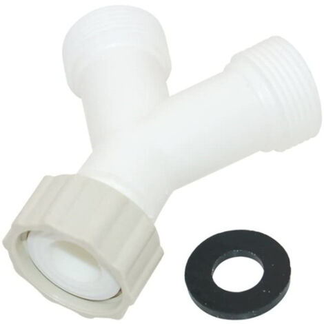 3/4-Zoll-2-Wege-Derivat-Überwurfmutter – Kunststoffanschluss für 2 3/4-Zoll-Sanitärgeräte (z. B. Waschmaschine oder Geschirrspüler)