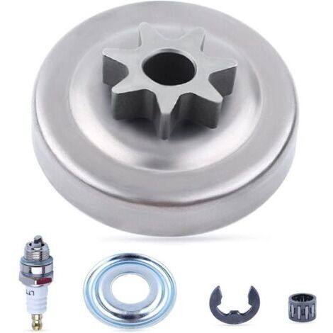 3/8 "-7 Dents Tambour d'embrayage Roulement à Aiguilles Kit pour Stihl 034 036 039 MS310 MS360 MS390 034 Tronçonneuse Pièces de Rechange avec Rondelle d'embrayage Agrafe Bougie d'allumage