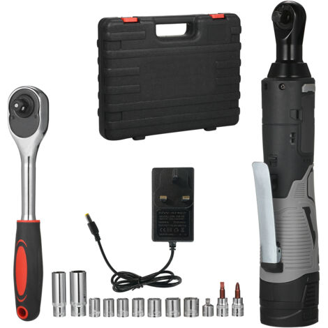 3/8"-Akku-Ratschenschlüssel, Ratschenwerkzeug-Set mit 16,8-V-Akku, 220 U/min, 2,0-Ah-Lithium-Ionen-Akku und Schnellladegerät