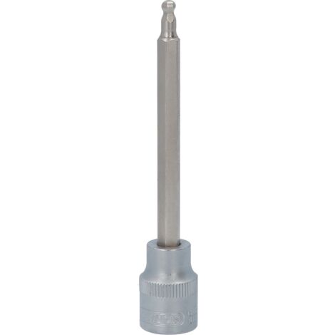 3/8" Bit-Stecknuss Innensechskant mit Kugelkopf, lang, 4mm