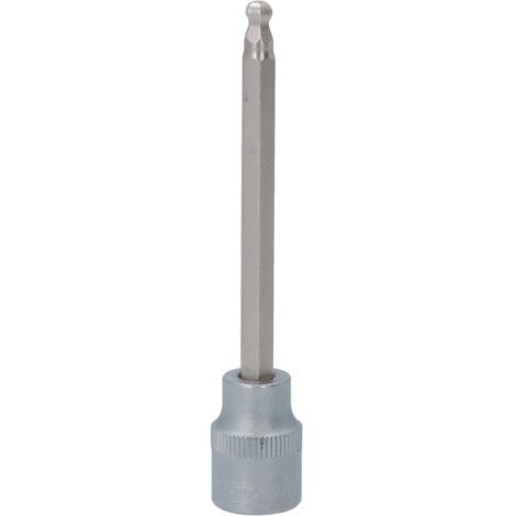 3/8" Bit-Stecknuss Innensechskant mit Kugelkopf, lang, 5mm