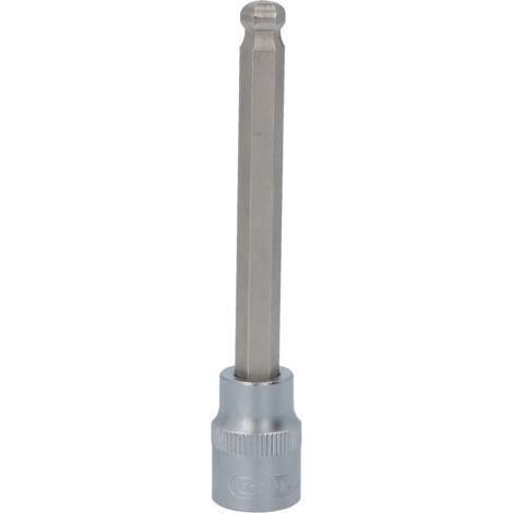 3/8" Bit-Stecknuss Innensechskant mit Kugelkopf, lang, 8mm