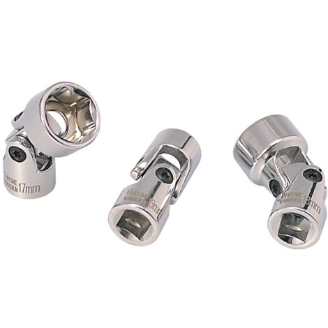 3/8" CHROMEplus Sechskant-Stecknuss mit Gelenk, 15mm
