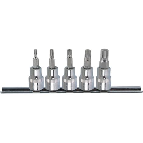 3/8" CHROMEplusJeu de douilles à embouts pour vis à denture multiple (XZN (R)), 5 pcs M4-M10
