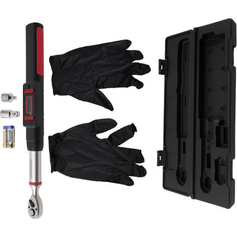 3/8 Drive Digital Torque Wrench LED Display 5-50Nm with Extension Bars