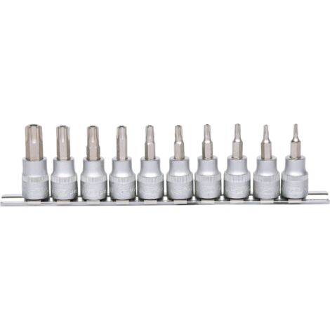3/8" Jeu de douilles tournevis Torx percé, 10 pcs, TB10-TB55