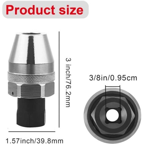 3/8"-Stahlbolzenausdreher, geeignet für Durchmesser von 6 bis 13 mm, Ausdreher für abgebrochene, lackierte und rostige Bolzen, universelles Bolzenausdrehwerkzeug