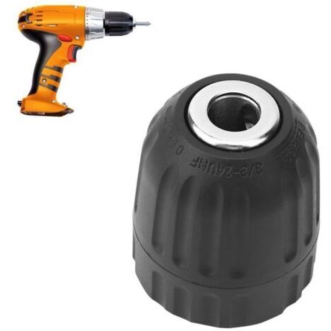3/8" x 24 UNF Mandrin de Perçage Métal, Accessoires pour perceuses Mandrins du Fil 0.8mm-10mm sans Clé pour Foret Électrique de Main