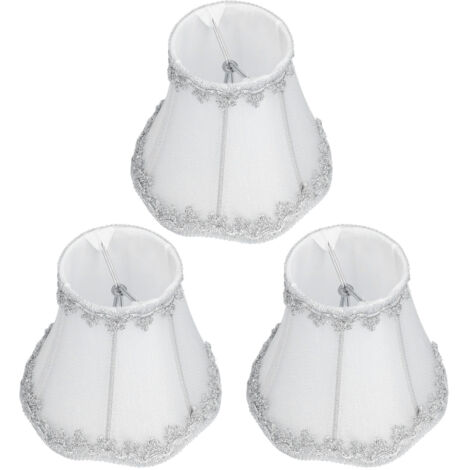 3 abat-jours modernes E14 pour lustre à bougies, à clipser, pour décoration intérieure