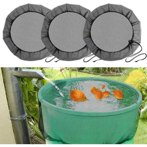 3 Adjustable Rain Barrel Mesh Covers Ø90cm – Leaf-Proof Outdoor Net