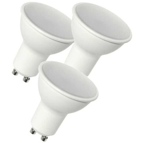 3 Ampoules LED GU10 dimmable 480 Lumens Blanc Neutre 4000K, 6 Watts Compatible Variateurs