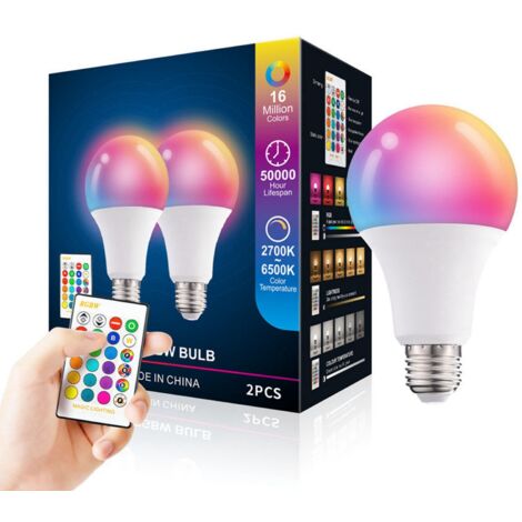 3 Ampoules LED RGB Télécommande - Changement de Couleurs pour Cuisine et Salon