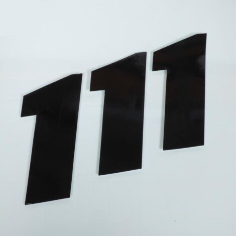 3 autocollant stickers numéro de course adhésif chiffre 1 noir