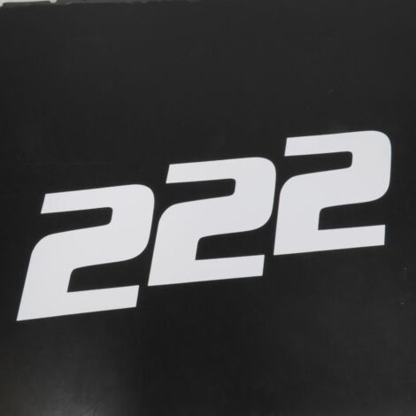 3 autocollant stickers numéro de course adhésif chiffre 2 blanc