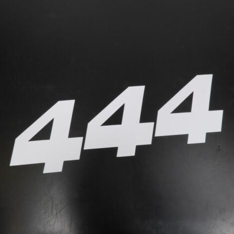 3 autocollant stickers numéro de course adhésif chiffre 4 blanc