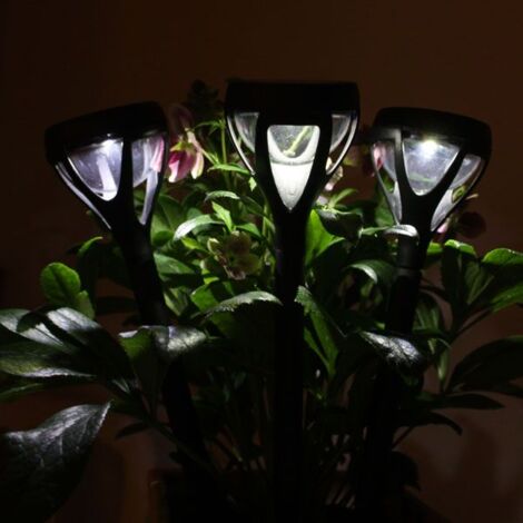 3 balises modernes solaires Mini Silva Noire WATT&HOME 401184