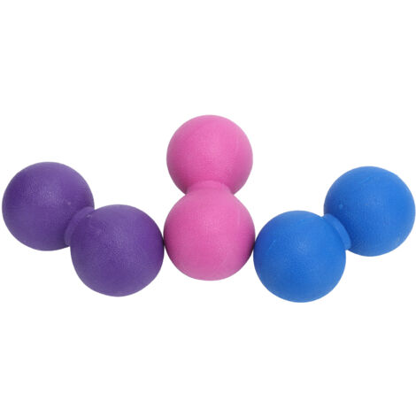 3 Balles de Massage Fitness pour Épaules et Cou - Soulagement des Douleurs Musculaires (Bleu, Violet, Rose)