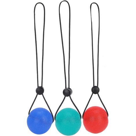 3 Balles de Préhension en Silicone pour Exercices de Poignet et Rééducation - Rouge 25°, Bleu 30°, Vert 35°