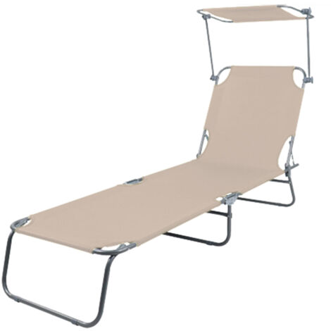3-Bein Gartenliege 186x55x24cm mit Dach-MGM4000BG-var