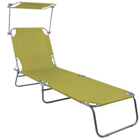 3-Bein Gartenliege Lime 186x55x24cm mit Dach-MGM4000LG