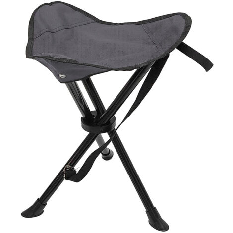 3-Bein Hocker Campinghocker -MAS1001-Grau