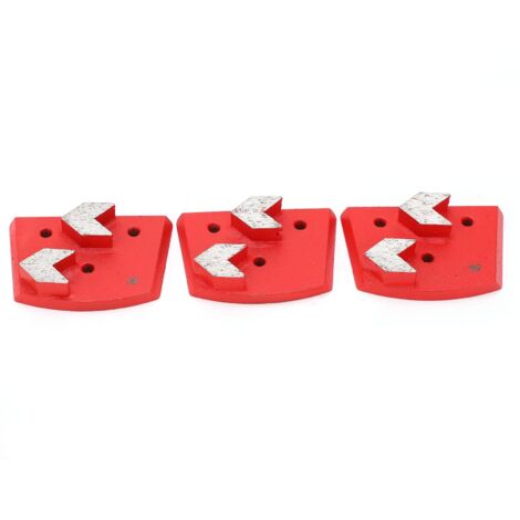3 Blocs de Ponçage Diamantés à Denture Flèche pour Pierre, Outils de Meulage Silencieux