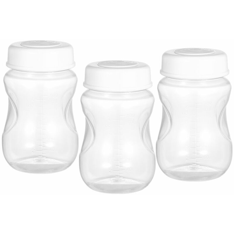 

Happyshopping - 3 botellas de leche materna con tapa a prueba de fugas, cuello ancho, sin BPA, 180 ml / 6,1 oz, botella de almacenamiento para