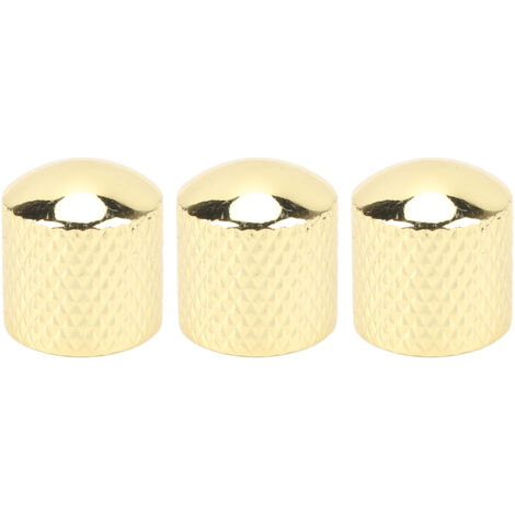 3 Boutons de Guitare Électrique en Métal Doré - Remplacement Universel pour Potentiomètre - Design Luxueux et Durable