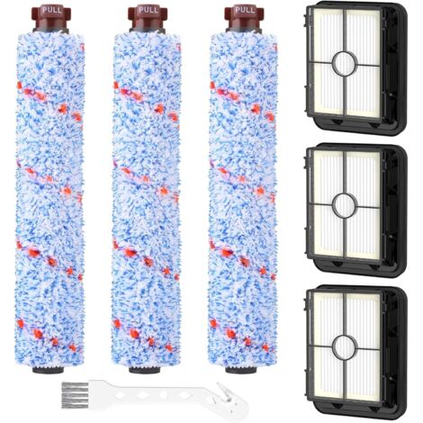 3 Brosse Multi-surfaces, 3 Filtre HEPA, Accessoire Aspirateur Bissell CrossWave C3 Pro 3555N 17132