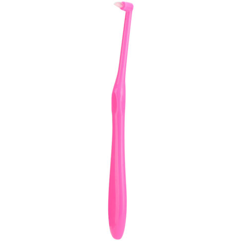 3 brosses à dents orthodontiques à petite tête pour appareil dentaire, nettoyage efficace - Rouge Rose