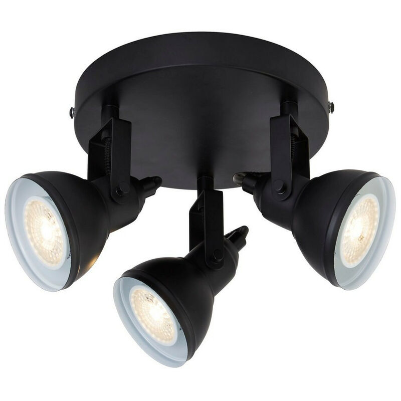 Searchlight Lighting - Searchlight Focus 3 Light Spotlight Disk - Black