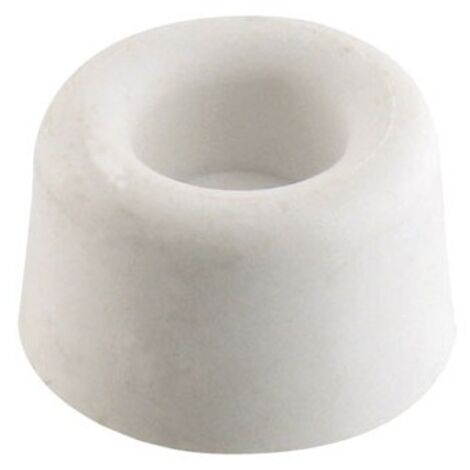 3 Butoir Sol Caoutchouc Blanc D.25mm Blister De 4 - Vynex