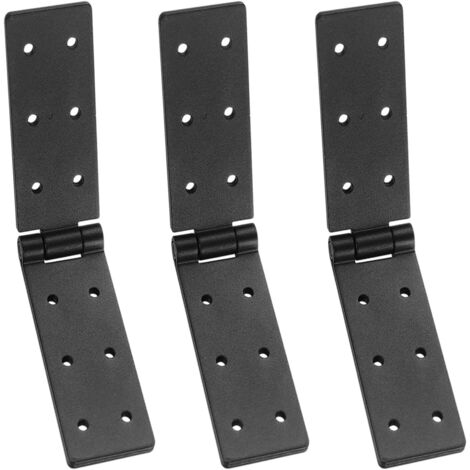 3 cerniere per porte pieghevoli resistenti, cerniere a ribalta, strisce nere per mobili, cerniere per tavoli, cancelli da giardino, ante di armadietti