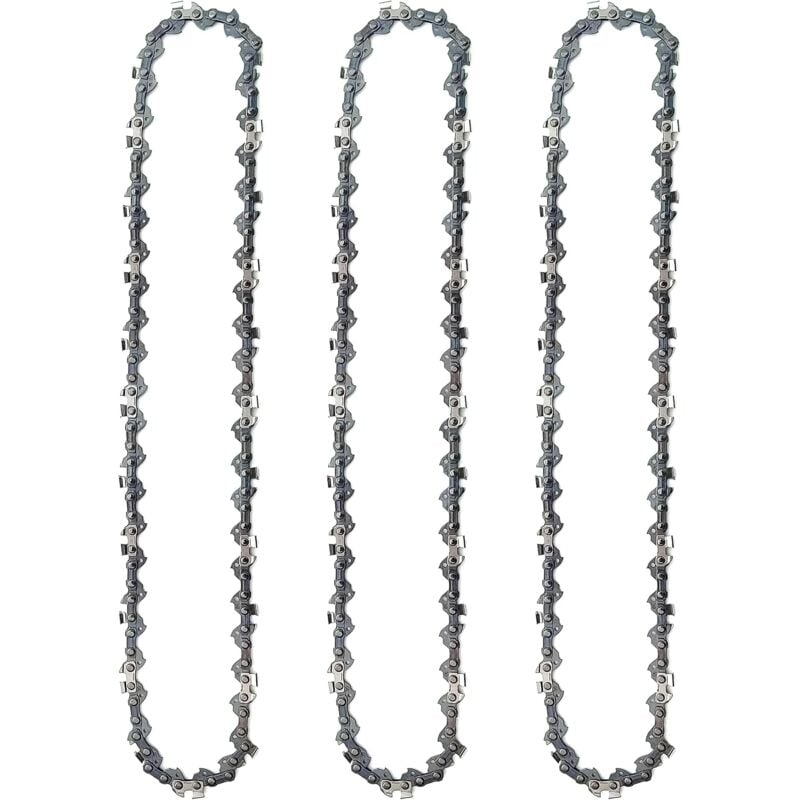 3 chaînes de tronçonneuse Scie forestière de 20 pouces Scie à chaîne à essence Scie à chaîne 325 à angle droit 76 sections 38 couteaux