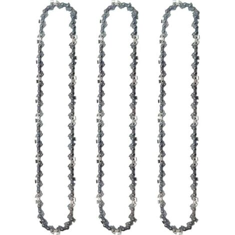 3 chaînes de tronçonneuse Scie forestière de 20 pouces Scie à chaîne à essence Scie à chaîne 325 à angle droit 76 sections 38 couteaux